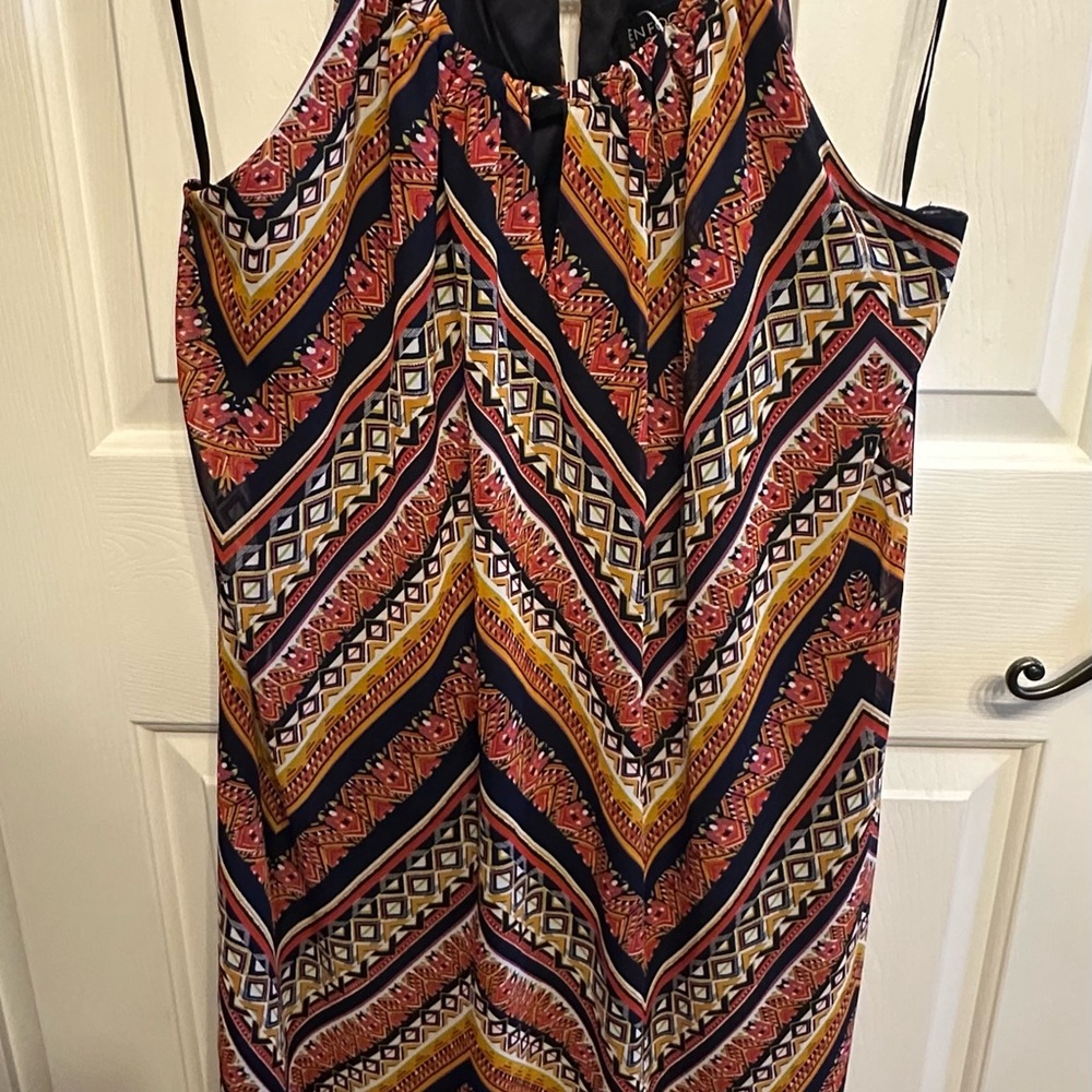 Enfocus Studio Red and Blue Halter Sundress